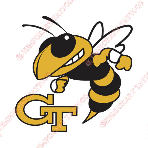 Georgia Tech Yellow Jackets Customize Temporary Tattoos Stickers NO.4498